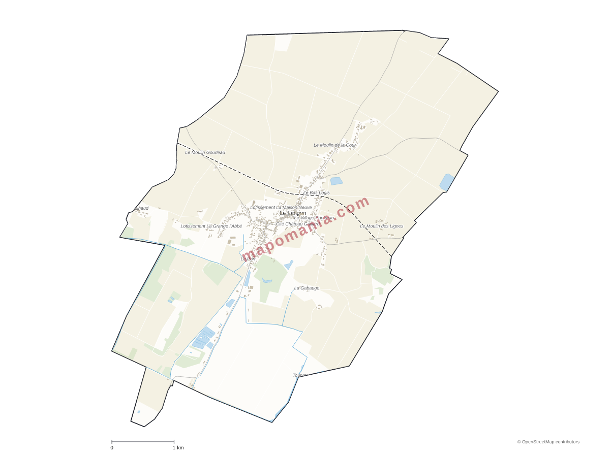 Carte de Le Langon à personnaliser