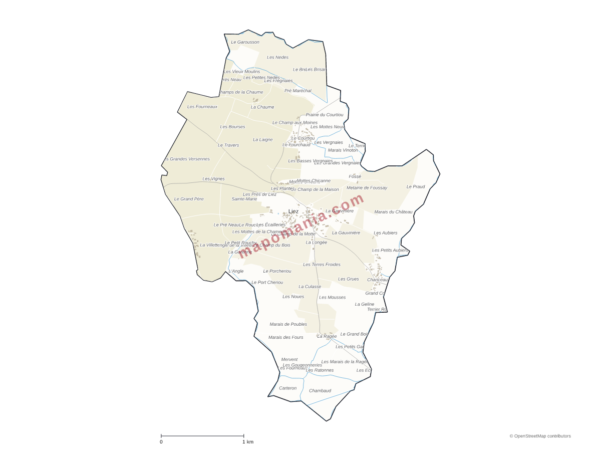 Carte de Liez à personnaliser