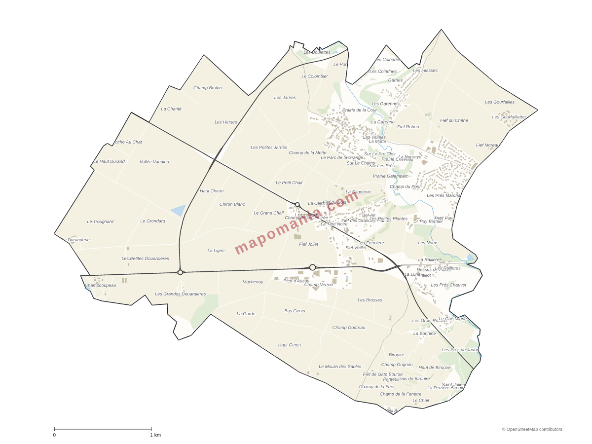 Carte de Longèves à personnaliser