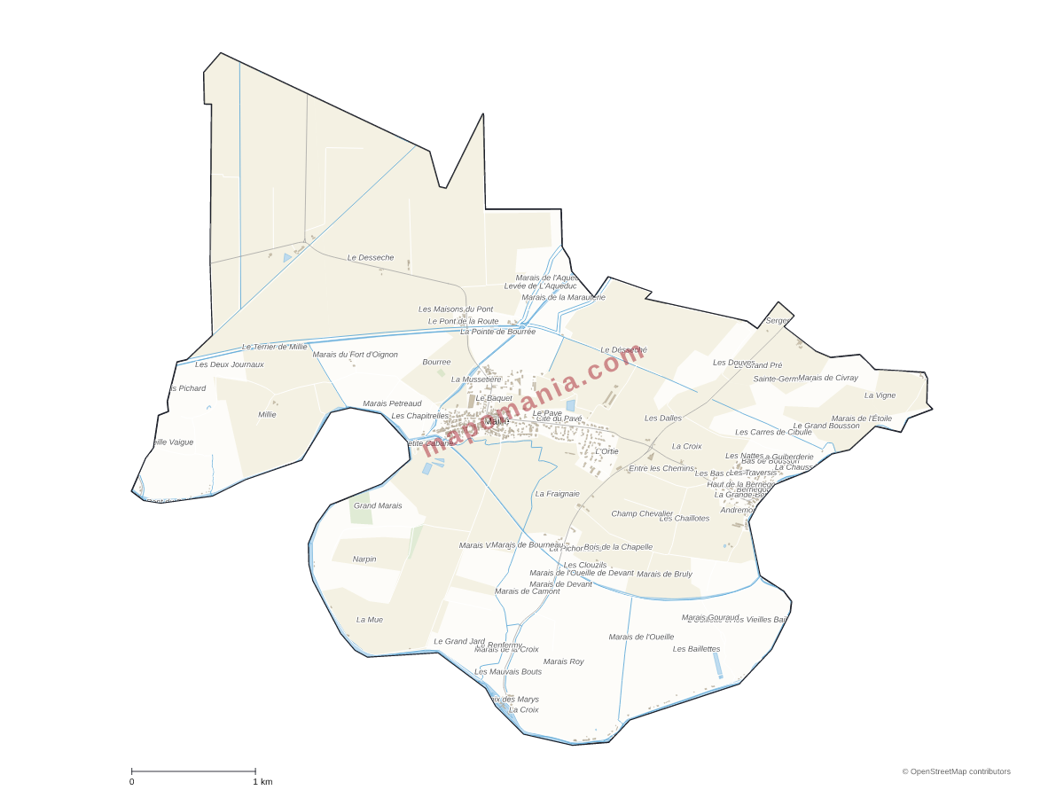 Carte de Maillé à personnaliser