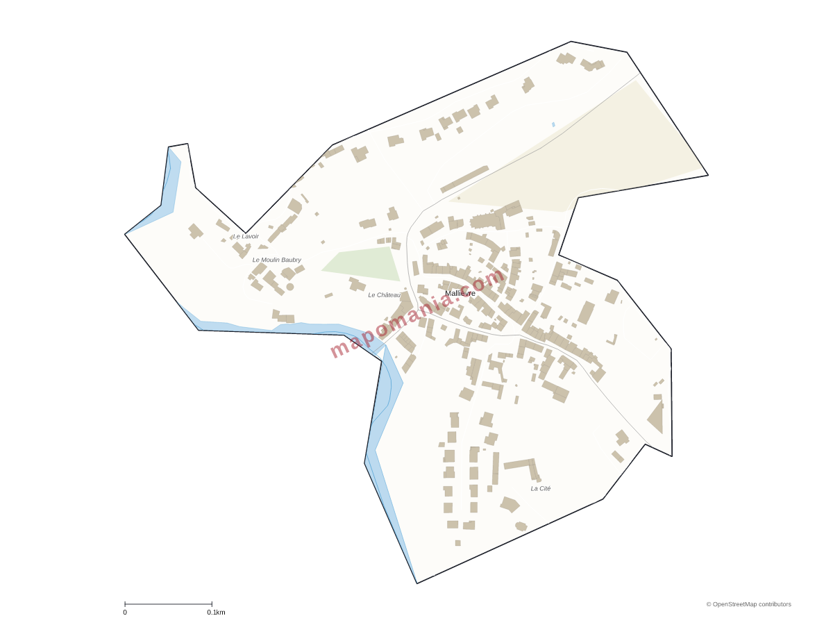 Carte de Mallièvre à personnaliser