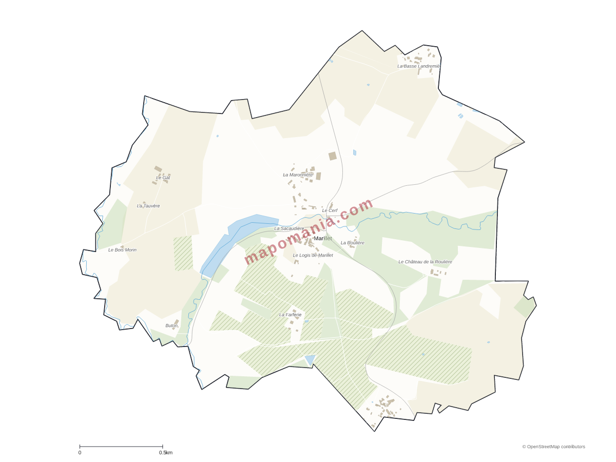 Carte de Marillet à personnaliser