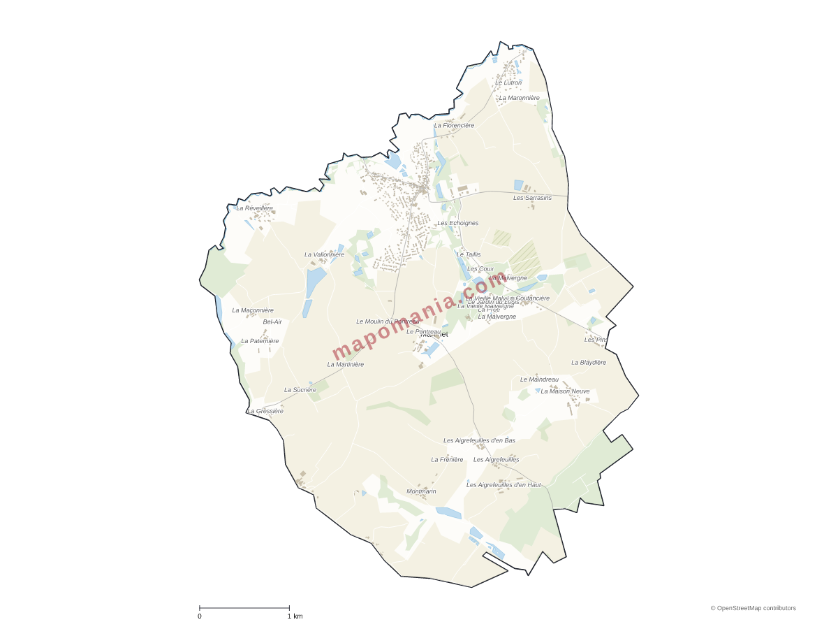 Carte de Martinet à personnaliser