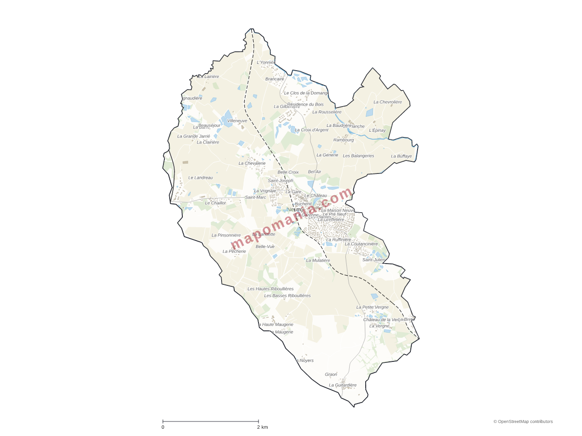 Carte de Nesmy à personnaliser