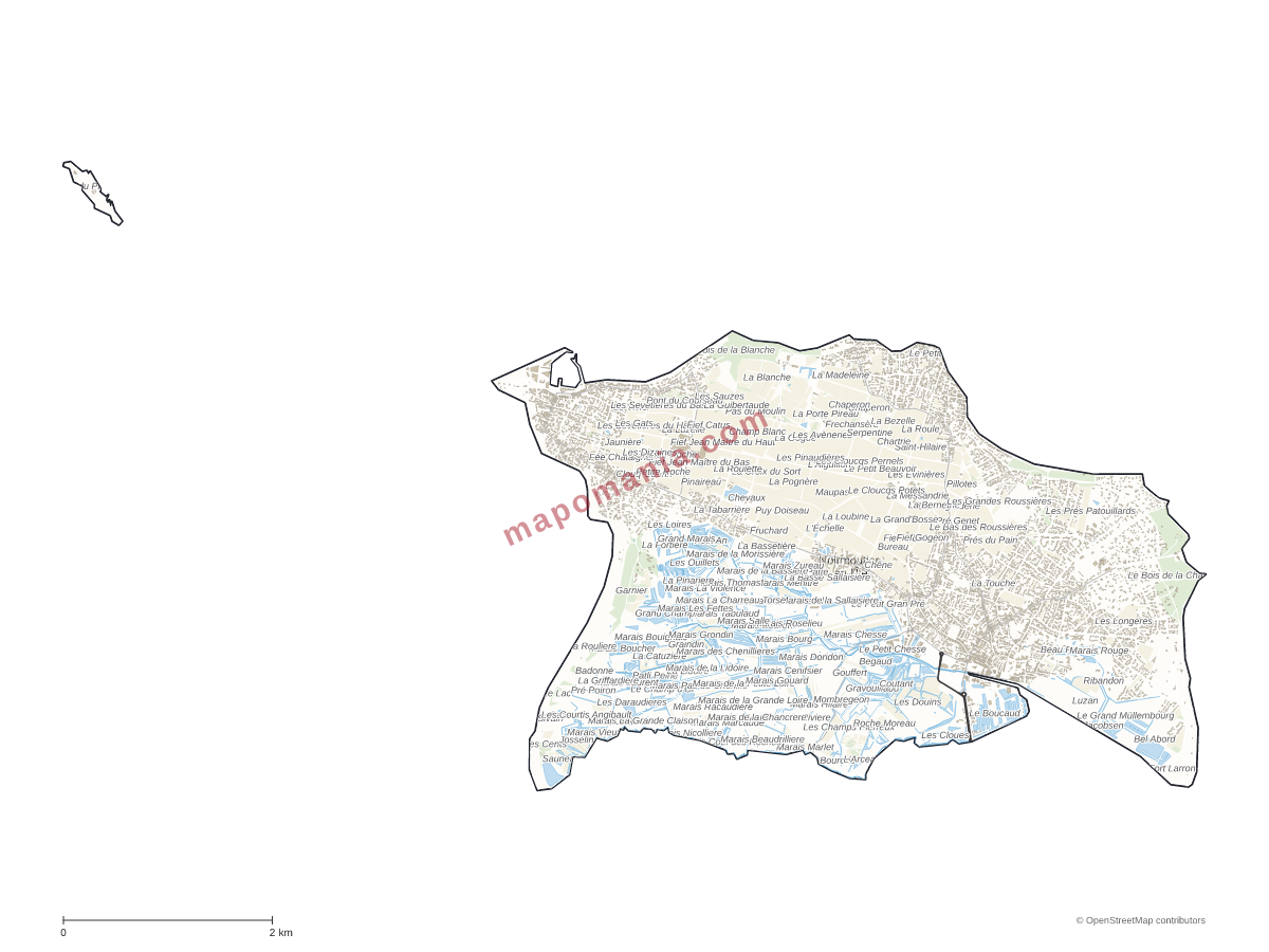 Carte de Noirmoutier-en-l'Île à personnaliser