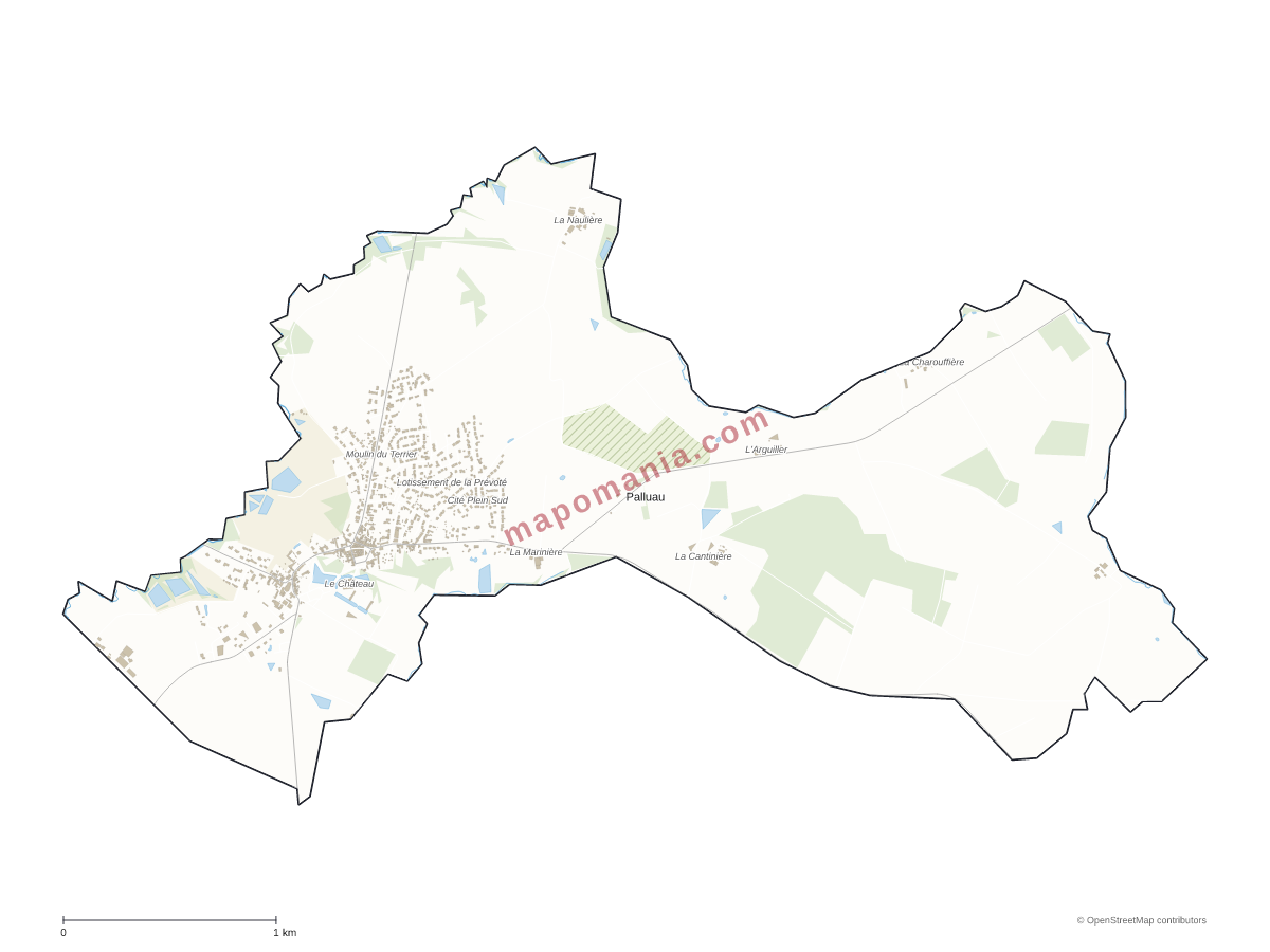 Carte de Palluau à personnaliser