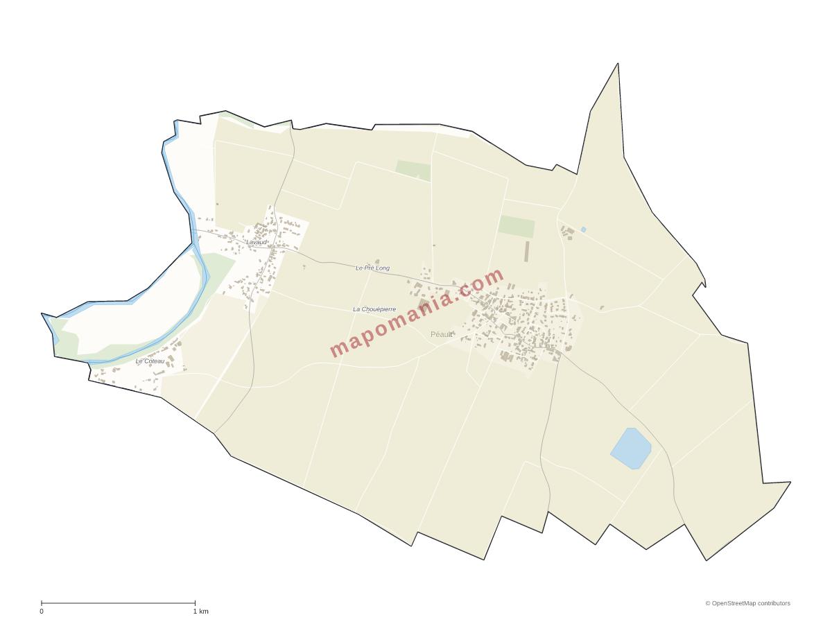 Carte de Péault à personnaliser