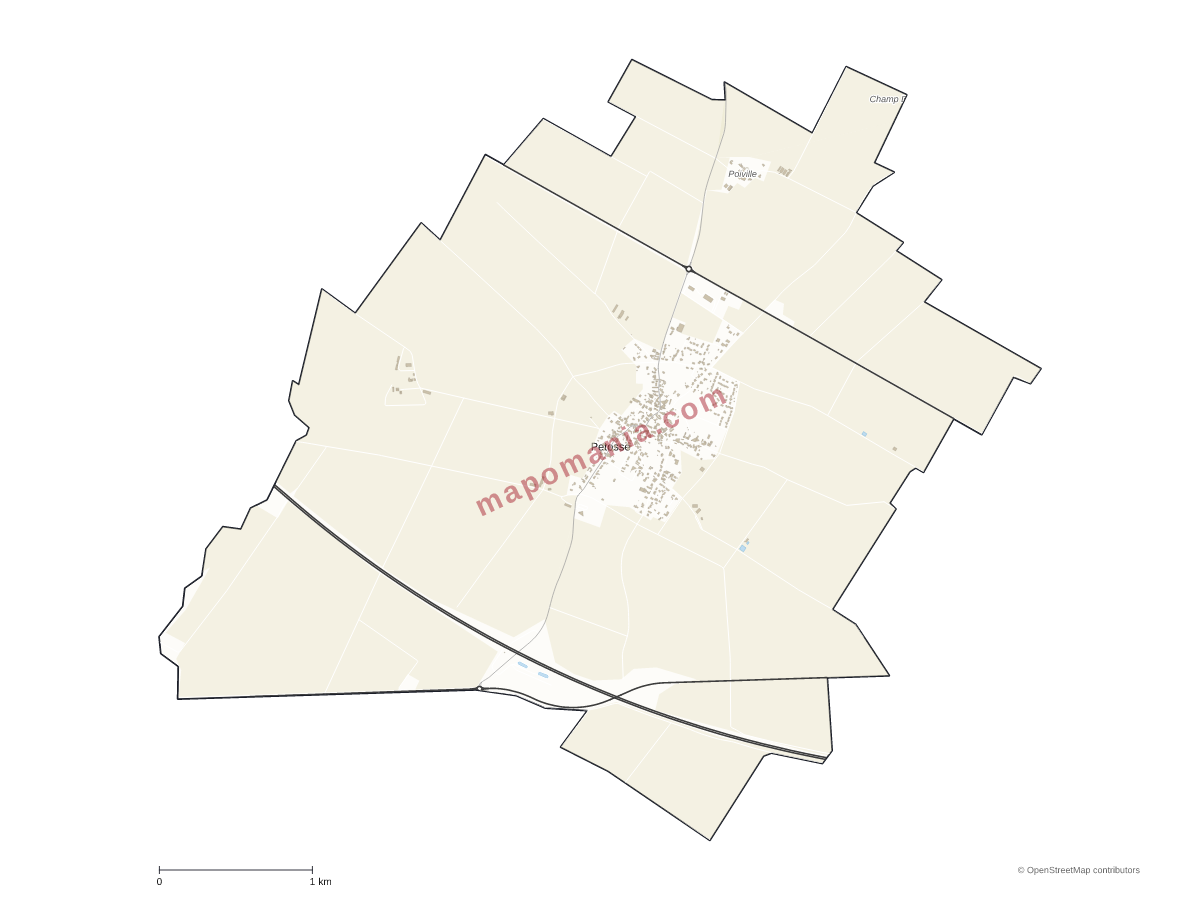 Carte de Petosse à personnaliser