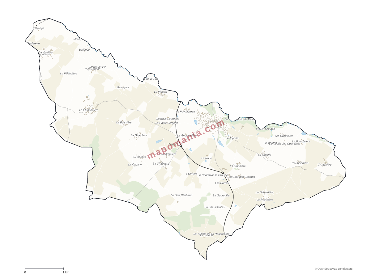 Carte de Réaumur à personnaliser