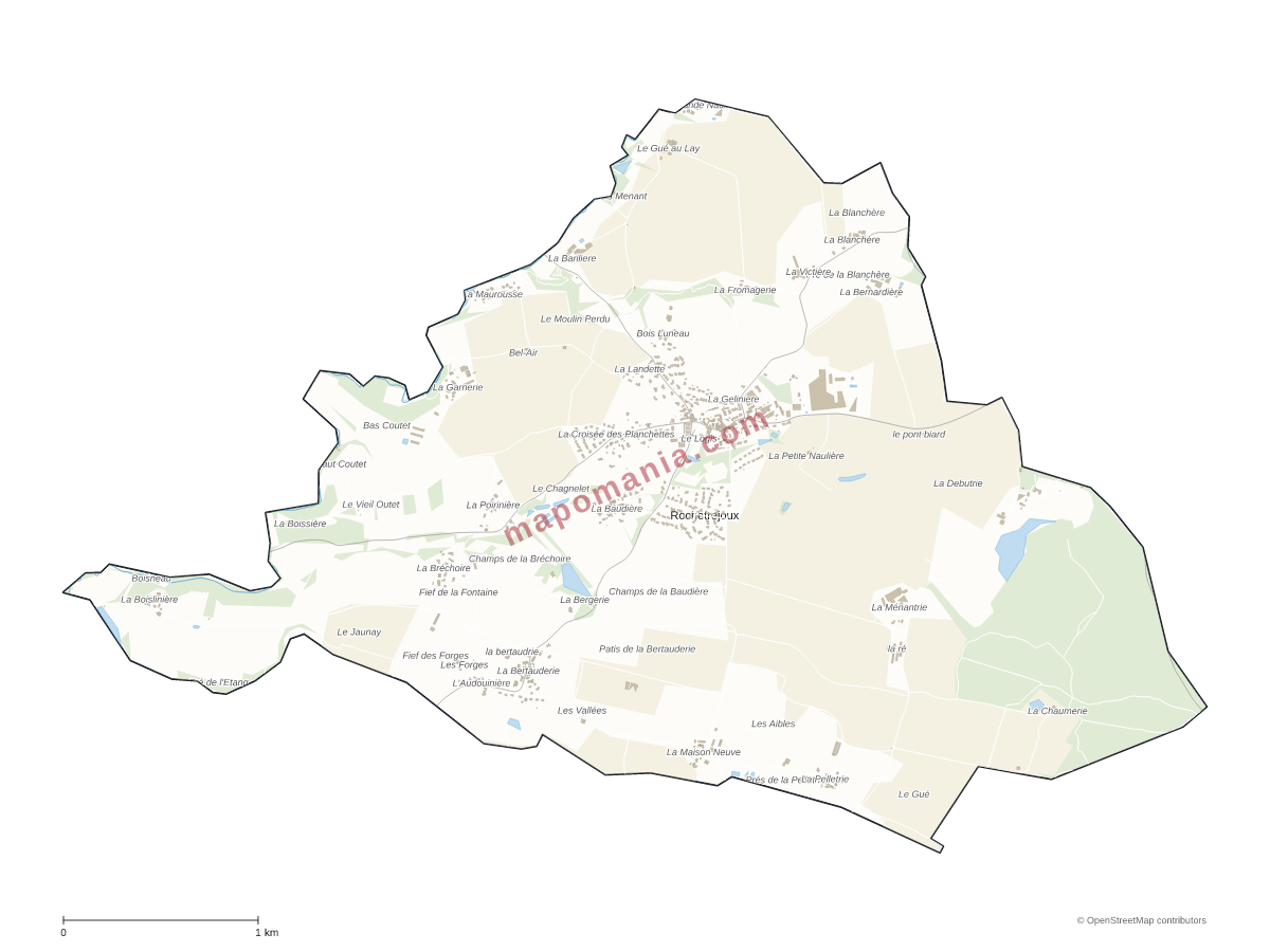 Carte de Rochetrejoux à personnaliser