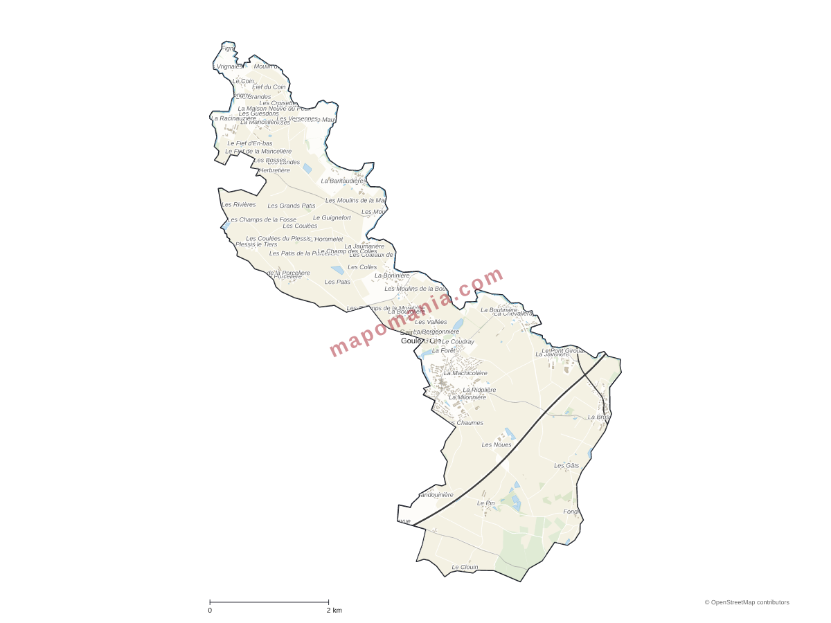 Carte de Saint-André-Goule-d'Oie à personnaliser