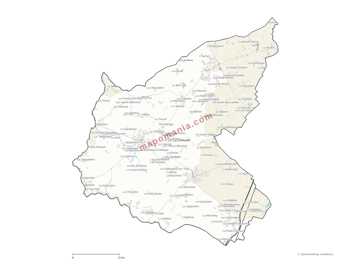 Carte de Montréverd à personnaliser