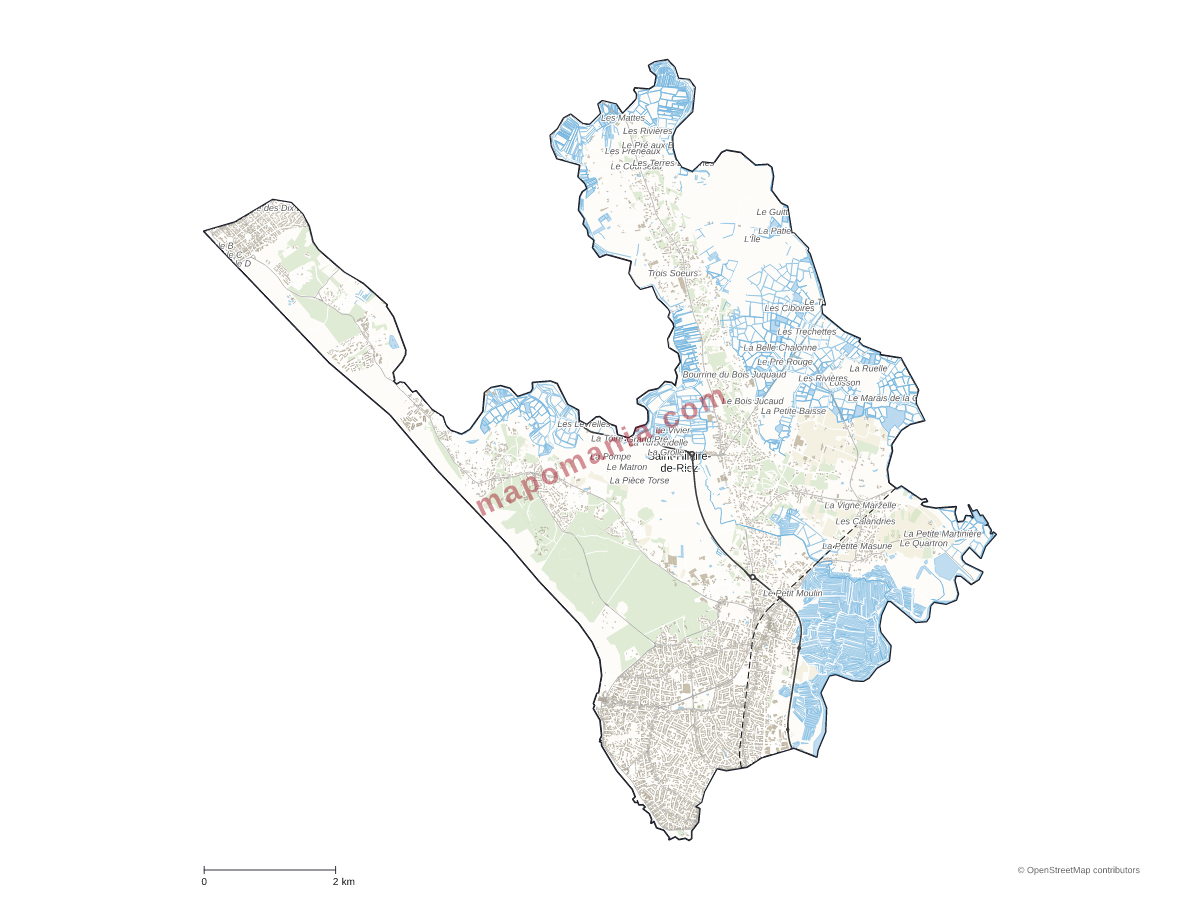 Carte de Saint-Hilaire-de-Riez à personnaliser