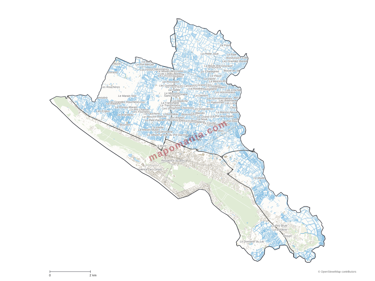 Carte de Saint-Jean-de-Monts à personnaliser