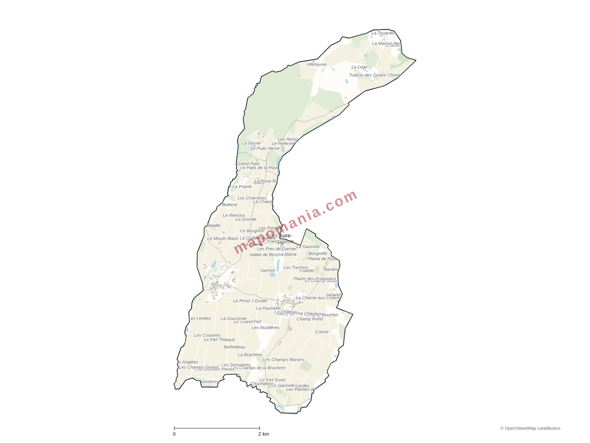 Carte de Saint-Juire-Champgillon à personnaliser