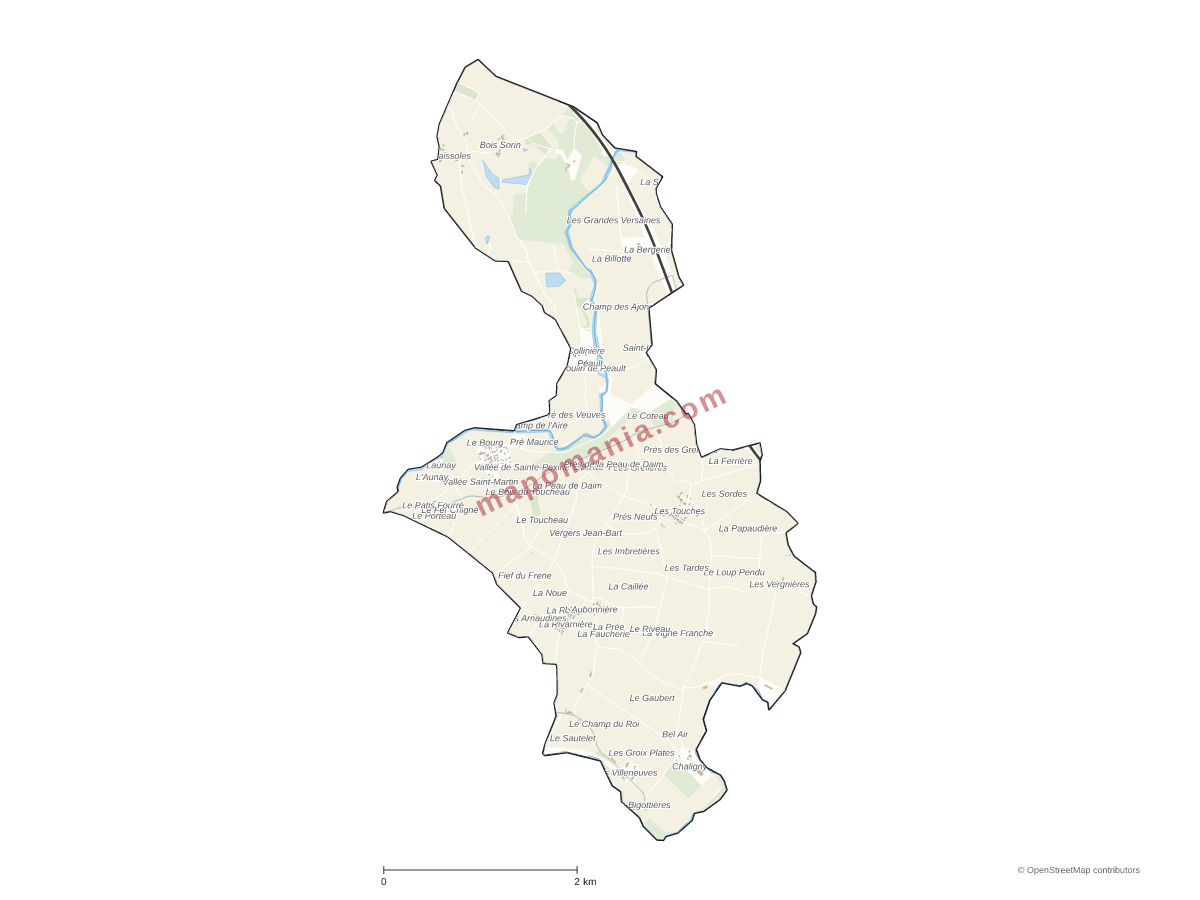 Carte de Sainte-Pexine à personnaliser