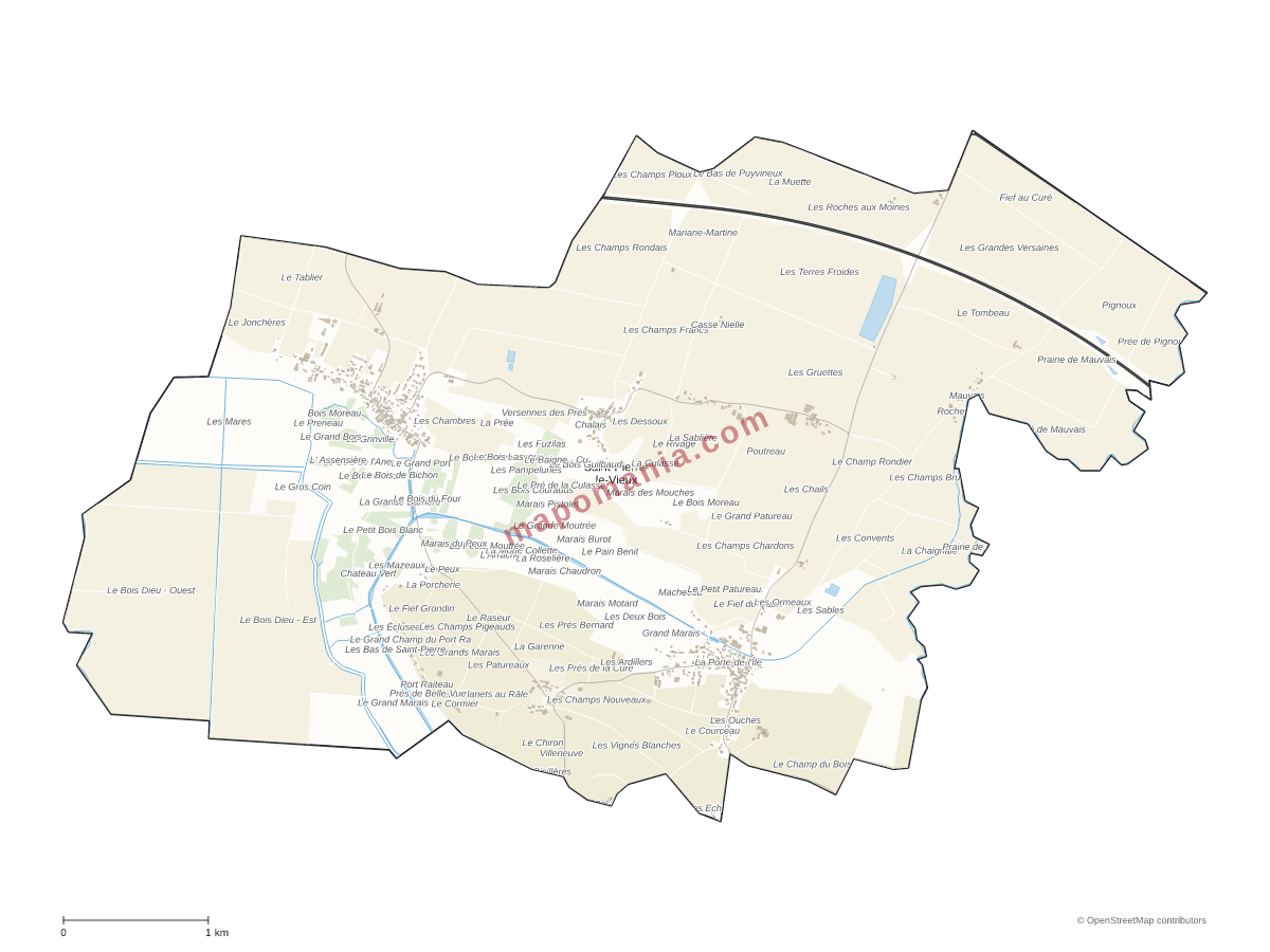 Carte de Saint-Pierre-le-Vieux à personnaliser
