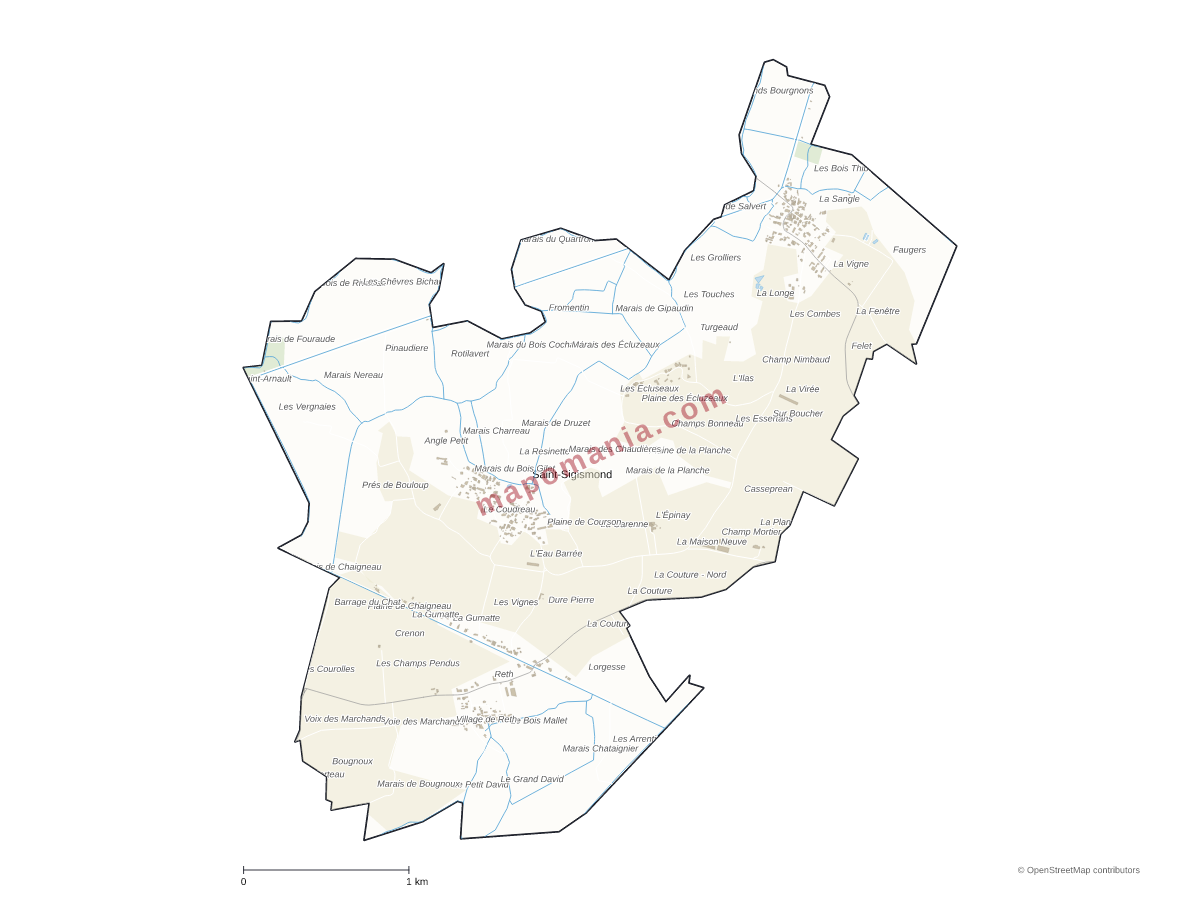Carte de Saint-Sigismond à personnaliser