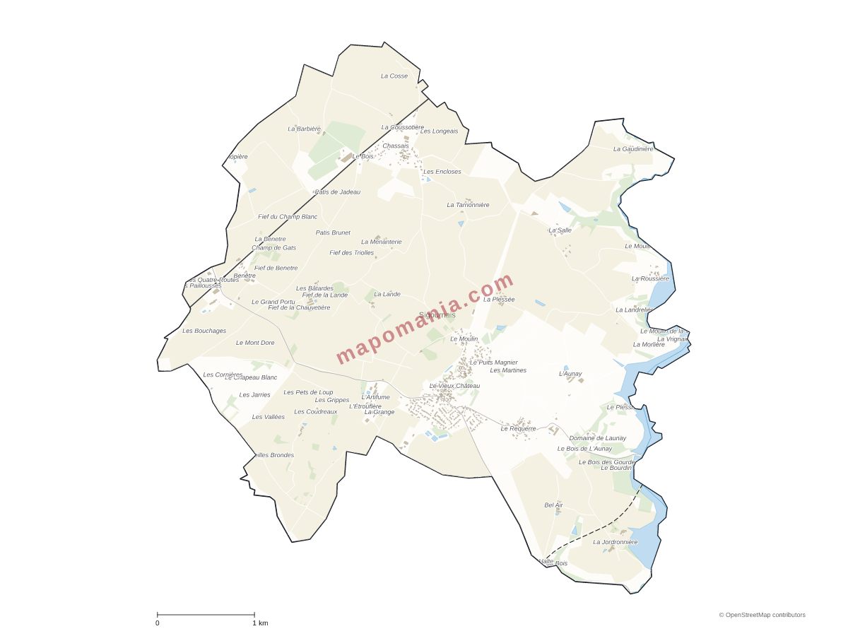 Carte de Sigournais à personnaliser