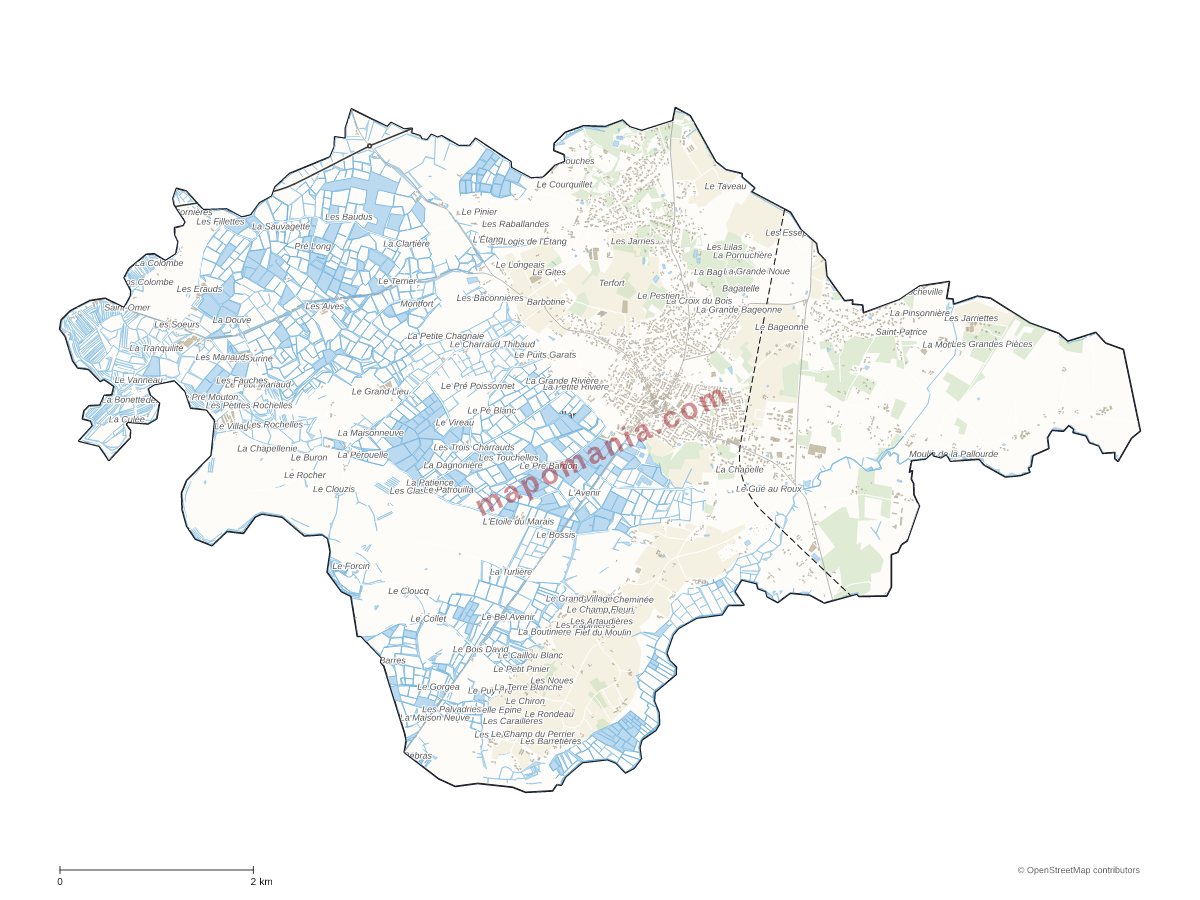 Carte de Soullans à personnaliser