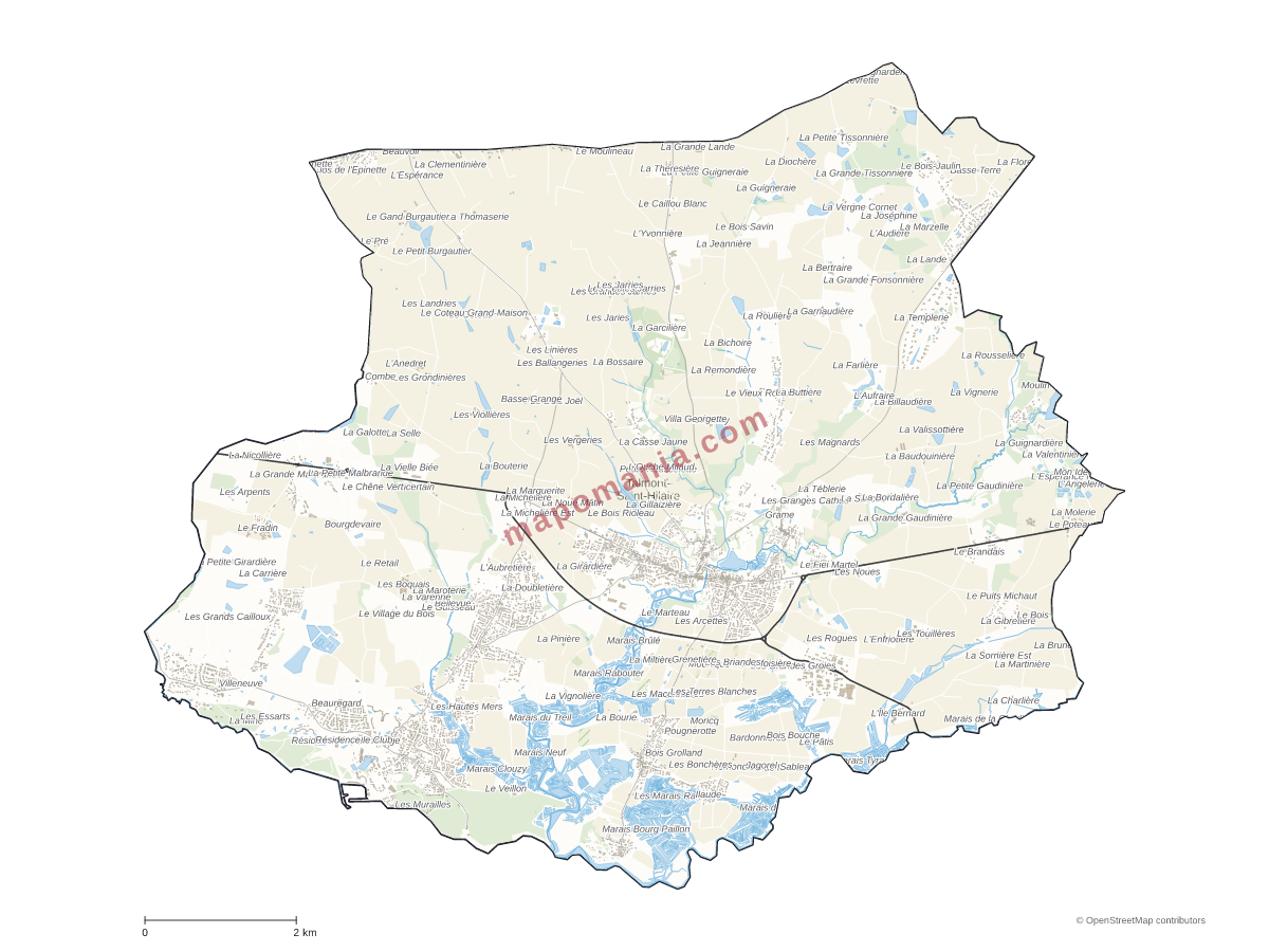 Carte de Talmont-Saint-Hilaire à personnaliser