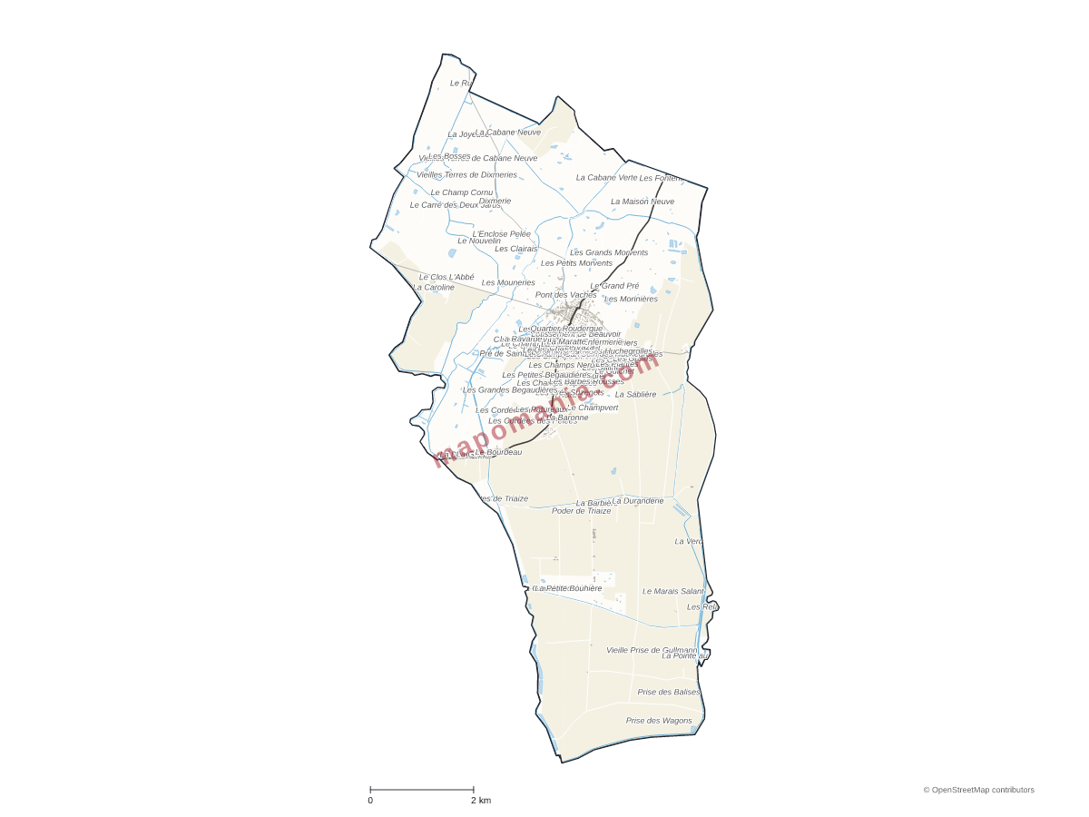 Carte de Triaize à personnaliser
