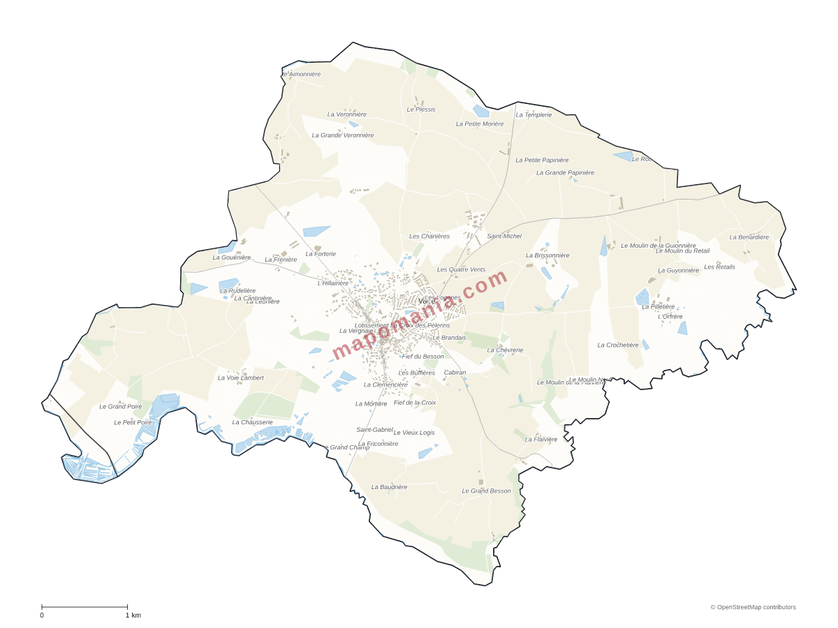 Carte de Vairé à personnaliser