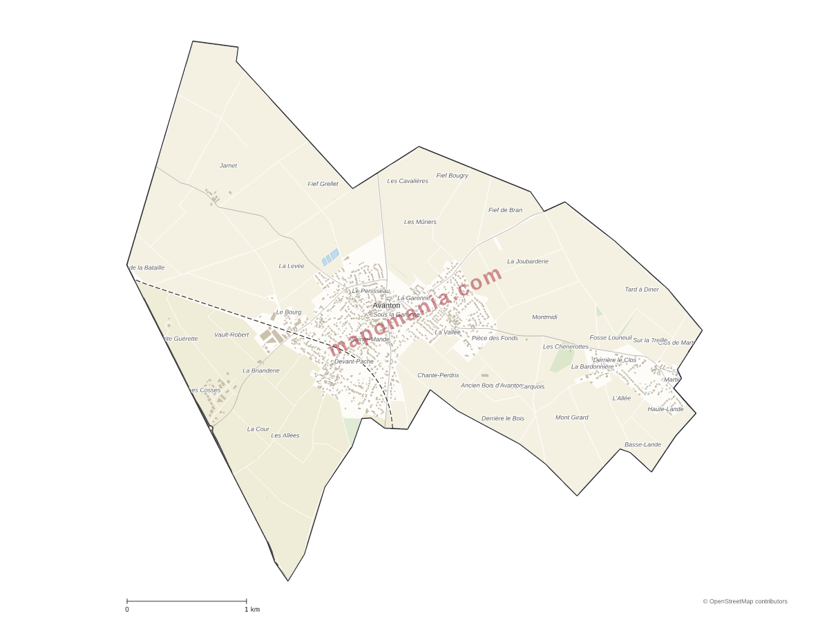 Carte de Avanton à personnaliser