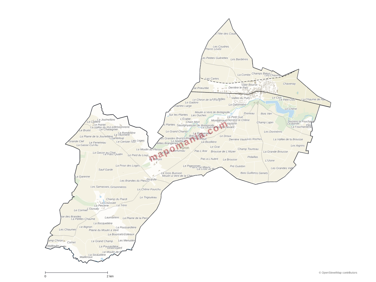 Carte de Ayron à personnaliser