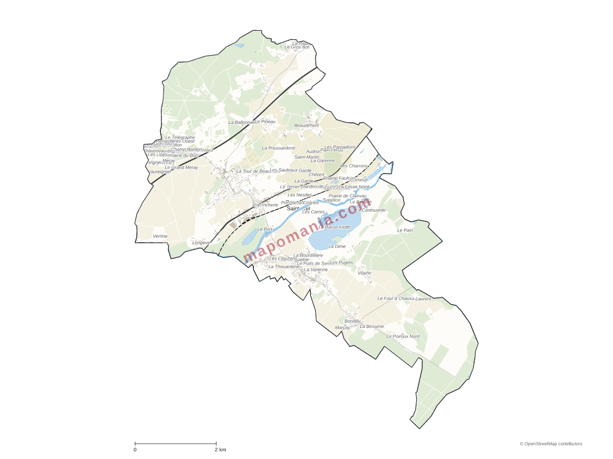 Carte de Beaumont Saint-Cyr à personnaliser