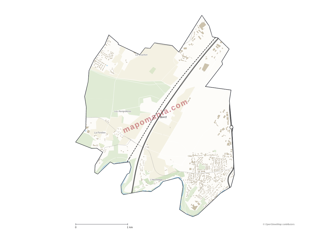 Carte de Biard à personnaliser