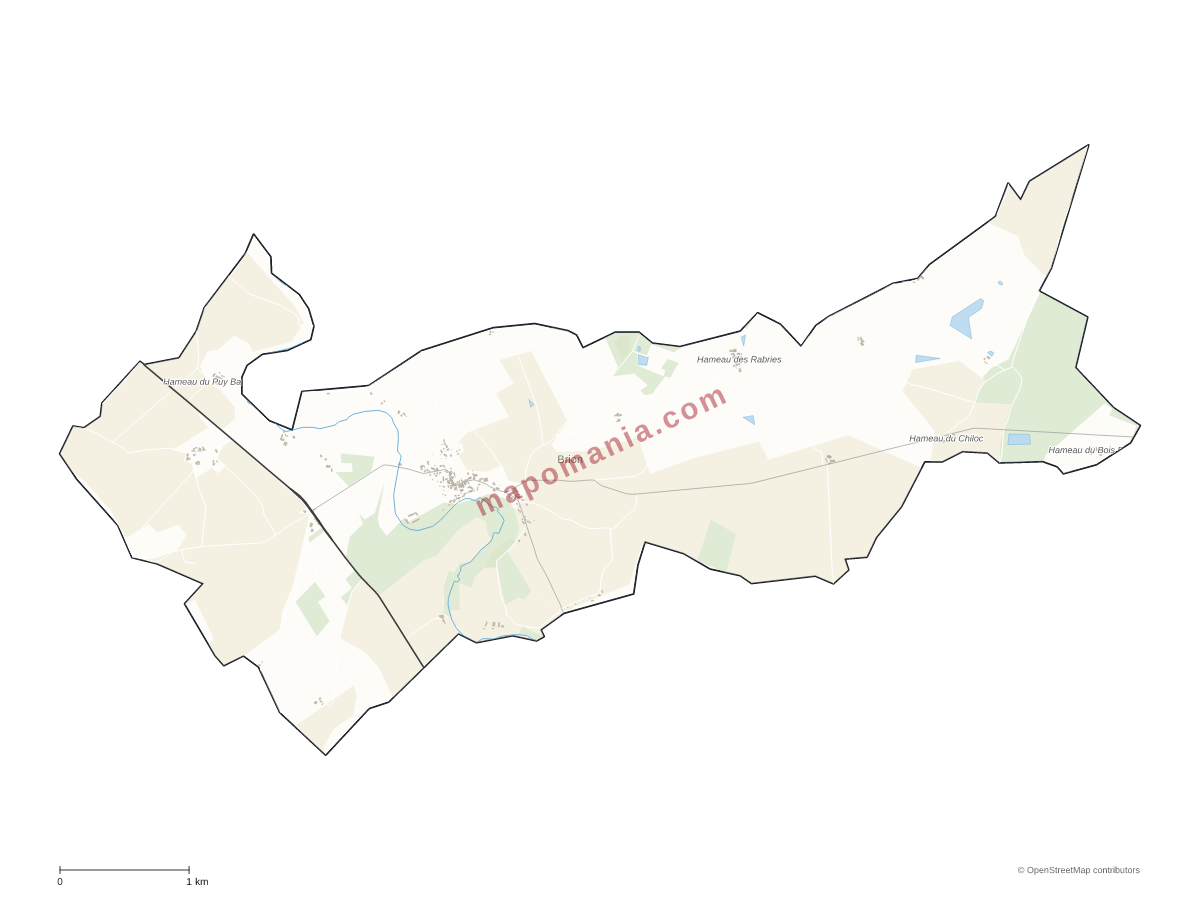 Carte de Brion à personnaliser