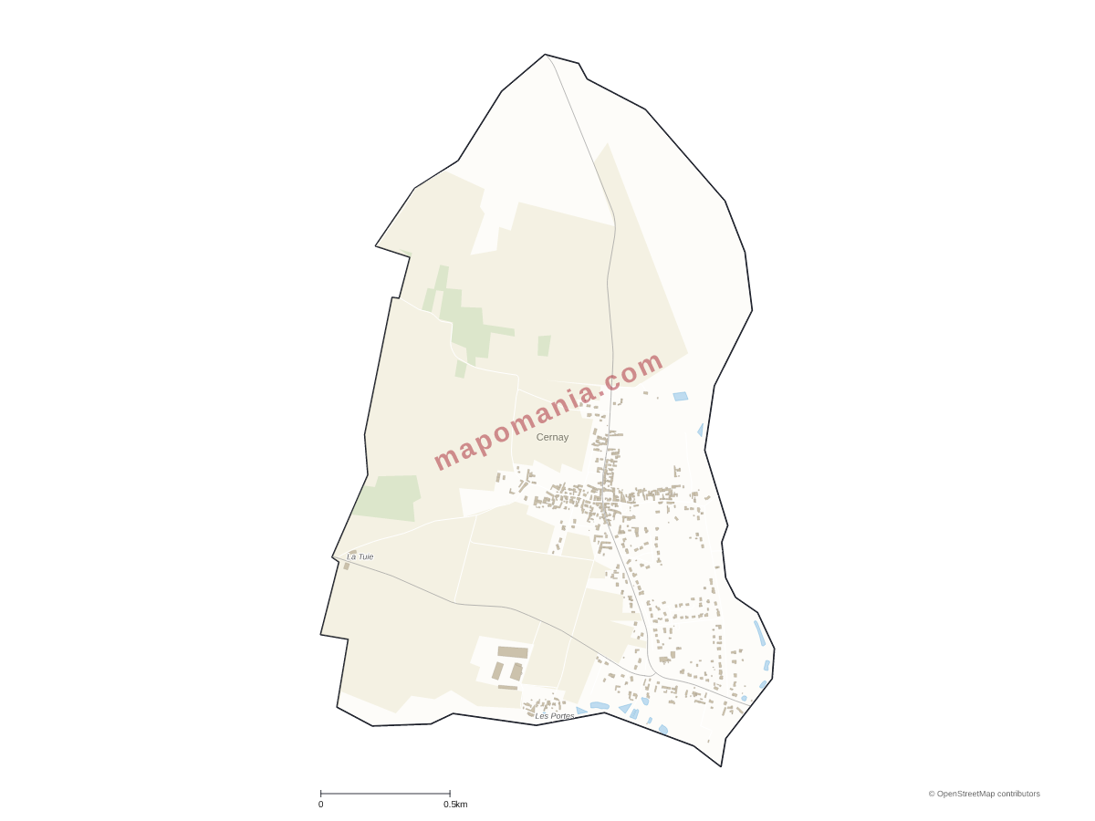 Carte de Cernay à personnaliser