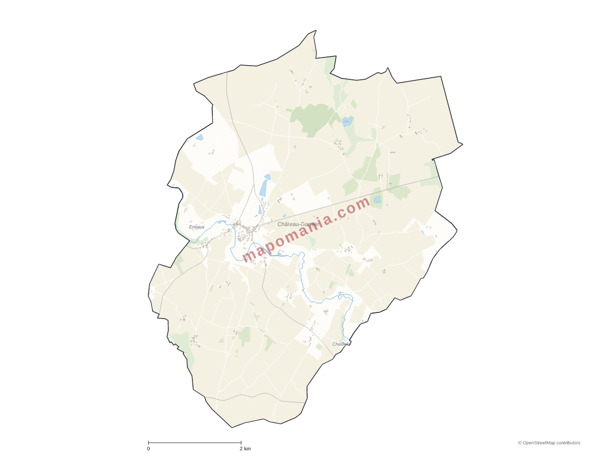 Carte de Château-Garnier à personnaliser
