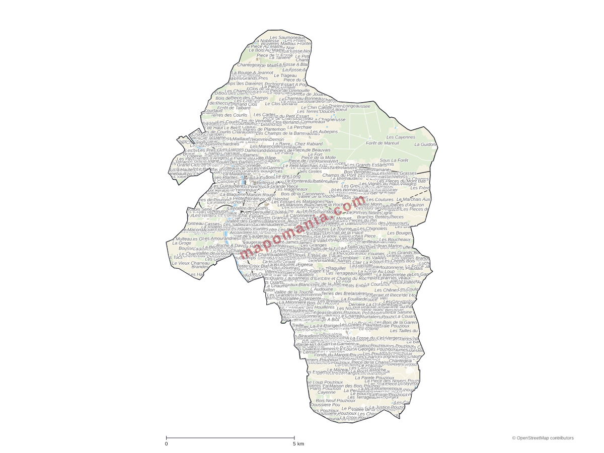 Carte de Chauvigny à personnaliser