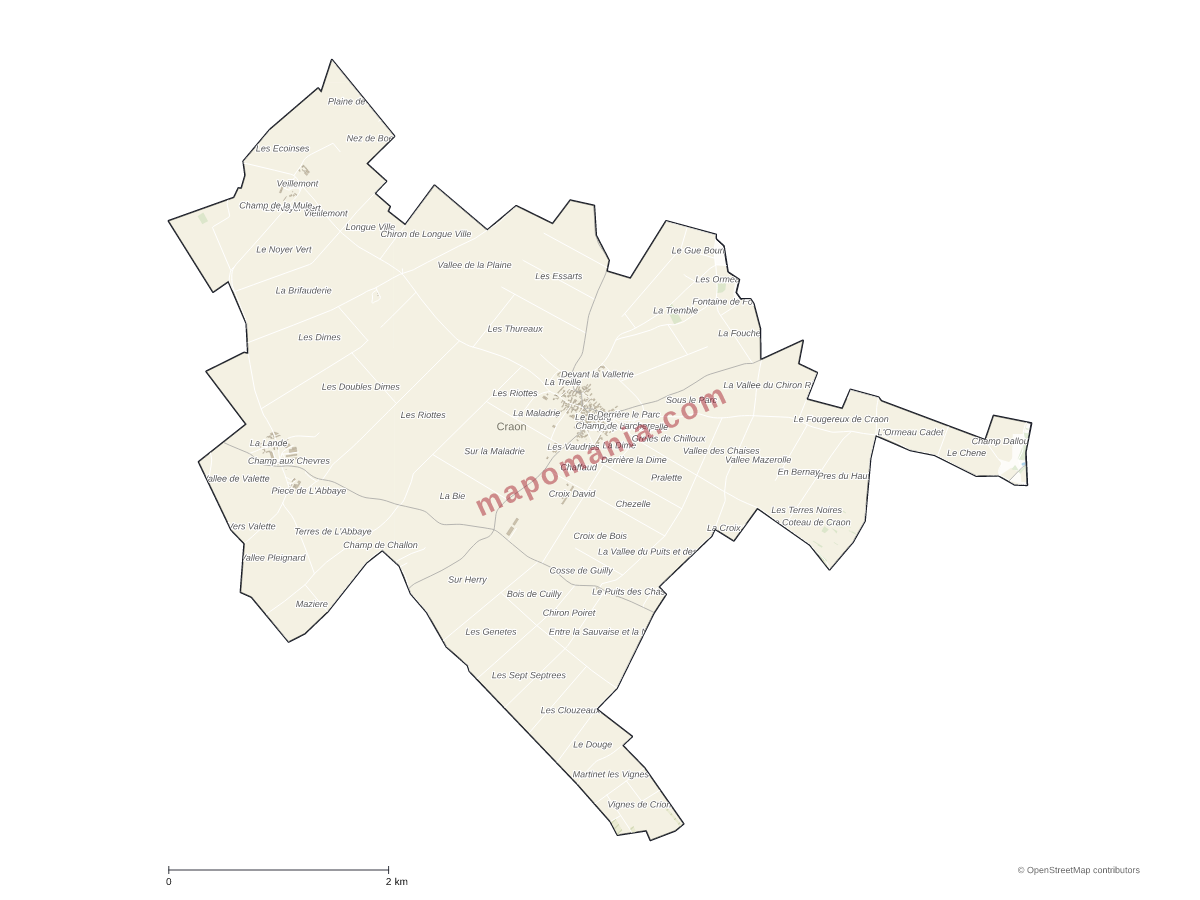 Carte de Craon à personnaliser
