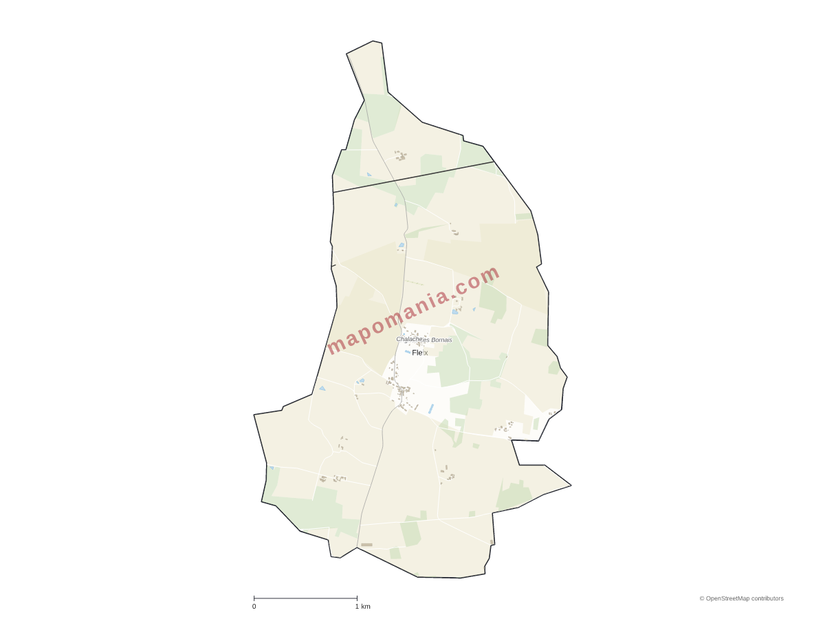 Carte de Fleix à personnaliser