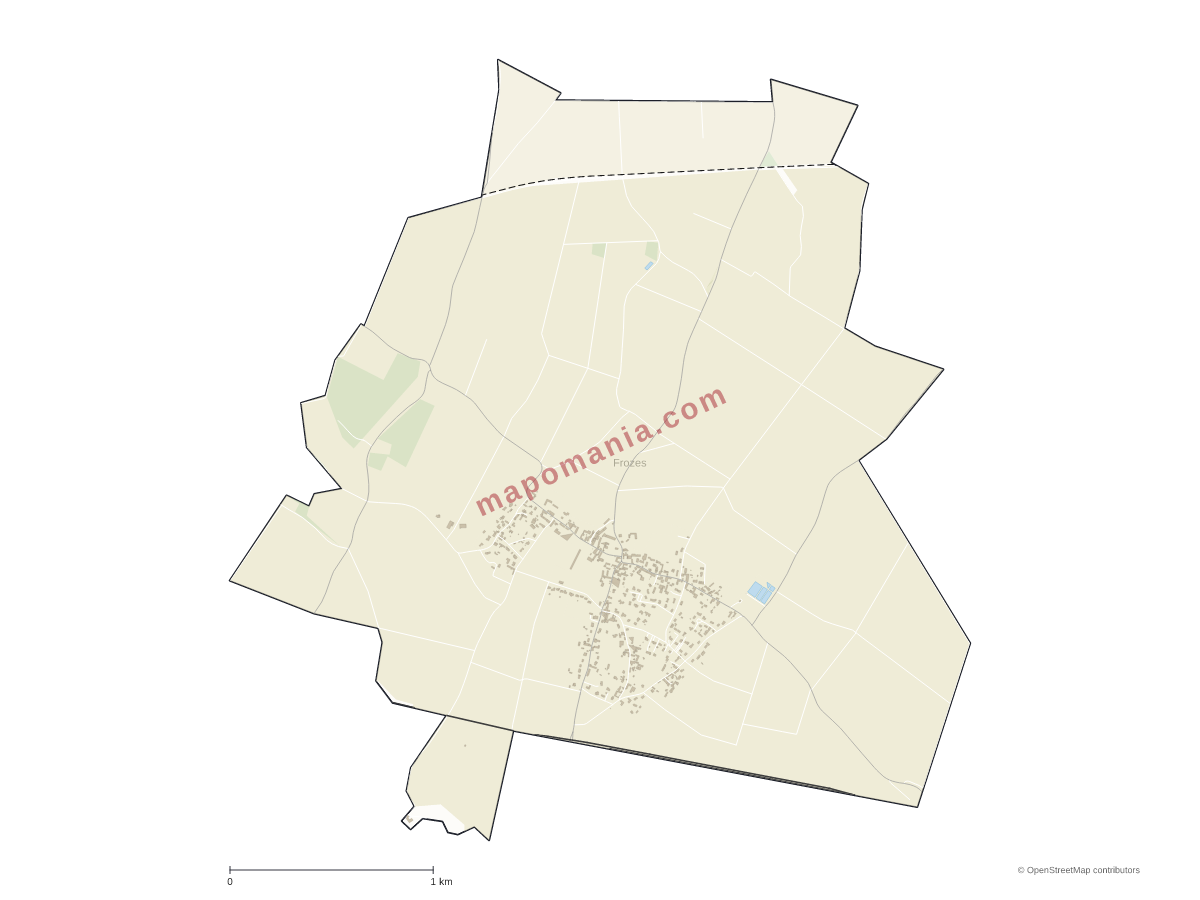 Carte de Frozes à personnaliser