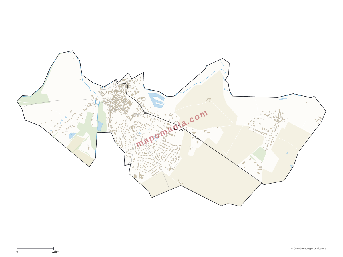 Carte de Gençay à personnaliser