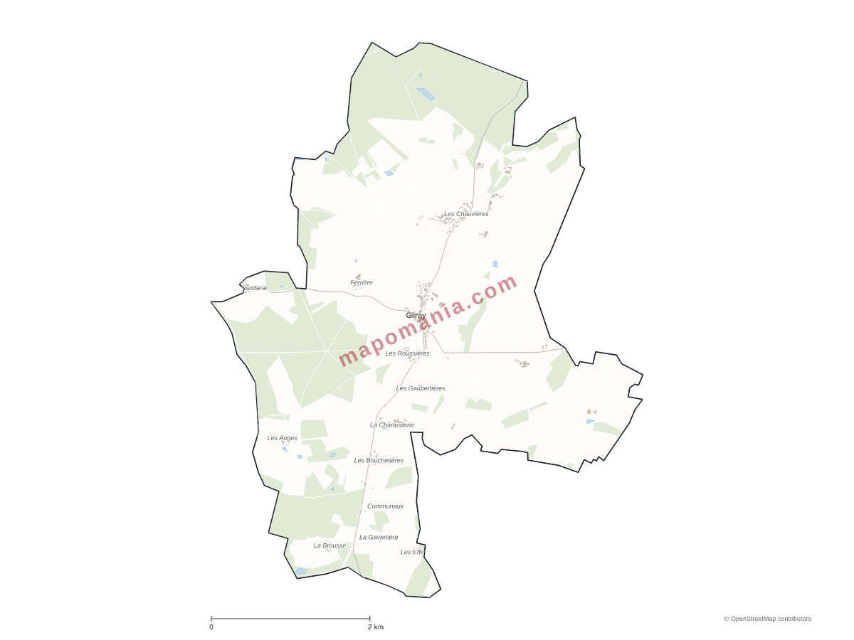 Carte de Gizay à personnaliser