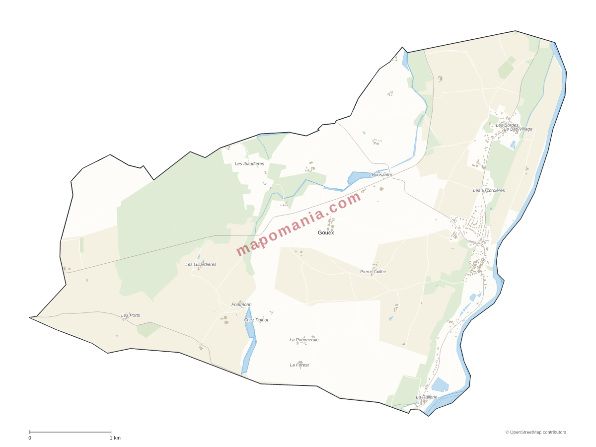 Carte de Gouex à personnaliser