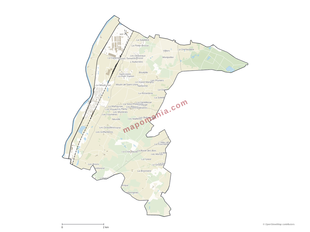 Carte de Ingrandes à personnaliser