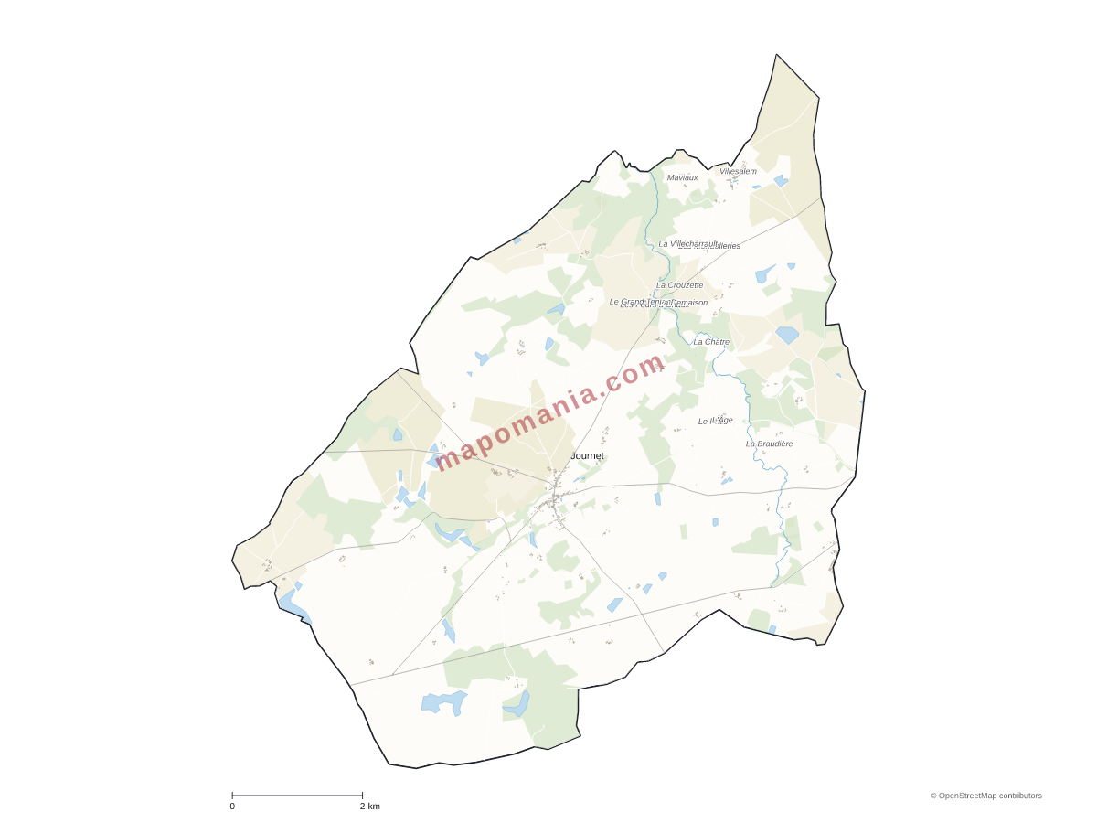 Carte de Journet à personnaliser