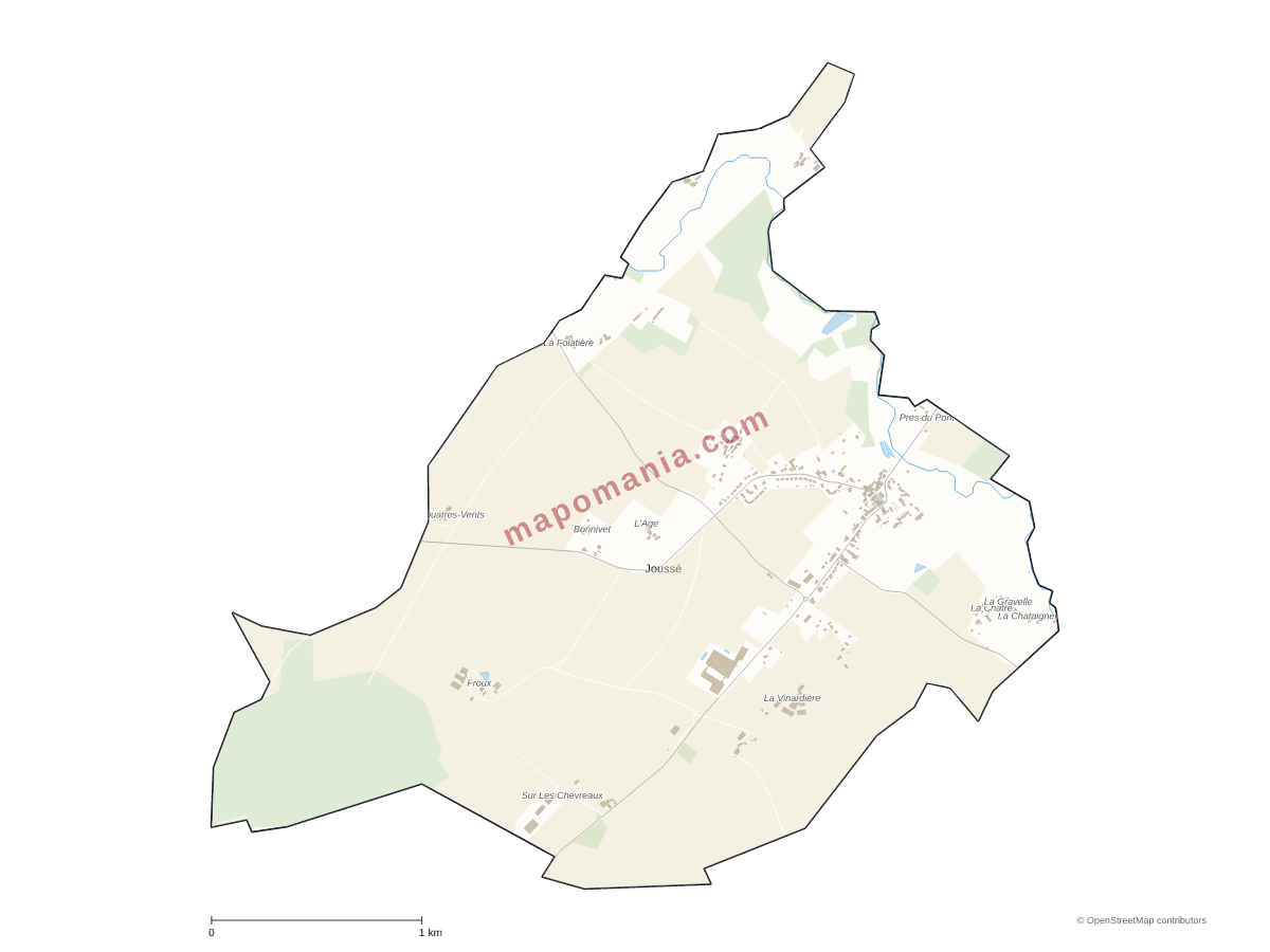 Carte de Joussé à personnaliser