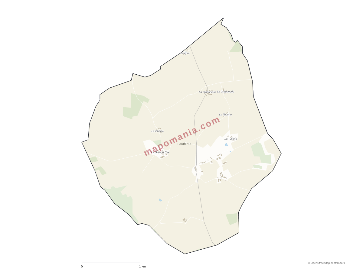 Carte de Lauthiers à personnaliser