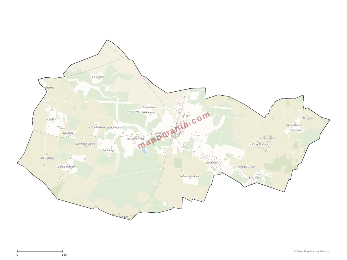 Carte de Lavoux à personnaliser