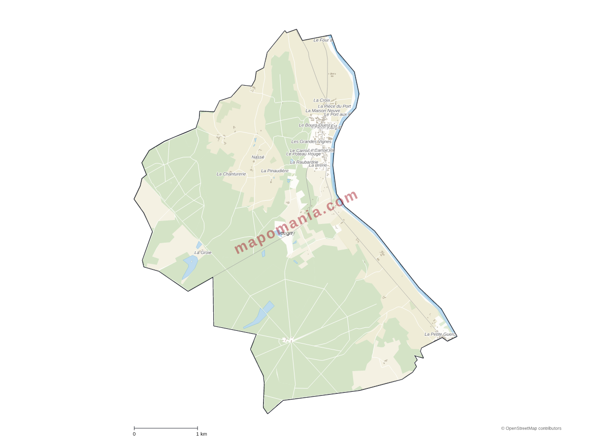 Carte de Leugny à personnaliser