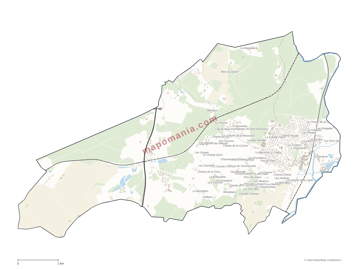 Carte de Ligugé à personnaliser