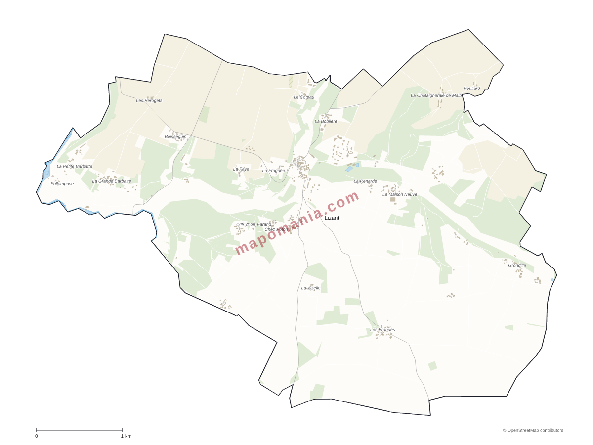 Carte de Lizant à personnaliser