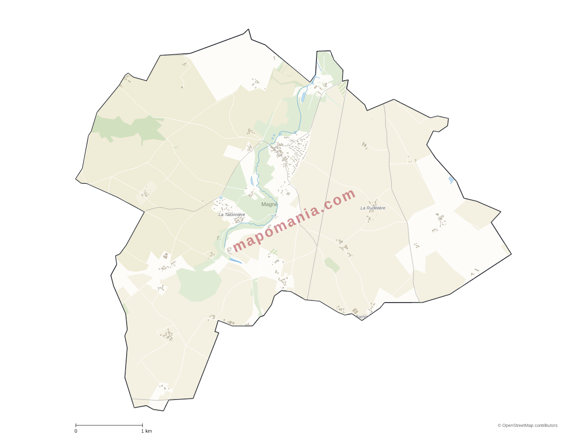 Carte de Magné à personnaliser